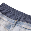 West Coast Double Waist Denim Texture Wide Leg Pants
