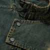 Vintage  Wash Sleeveless Bomber Vest