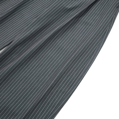 Vintage Stripe Barrel-Leg Tailored Trousers