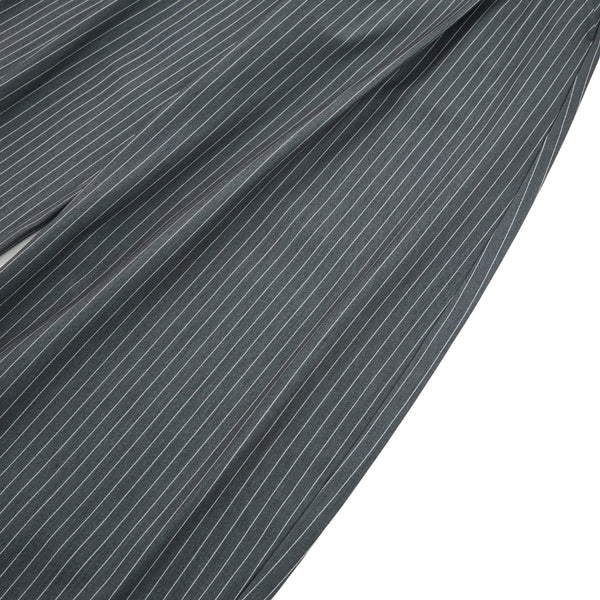 Vintage Stripe Barrel-Leg Tailored Trousers