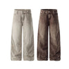 Retro Washed Corduroy Baggy Straight-Leg Pants