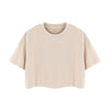 Snowflake Washed Boxy Cropped Cotton Tee 2026