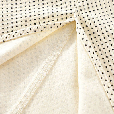Polka Dot Strappy Denim Midi Dress