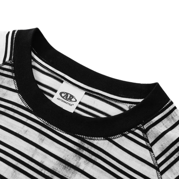 Vintage Dirty Dye Raglan Stripe Long Sleeve Tee