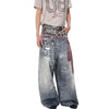 Vintage Layered Balloon Leg Jeans