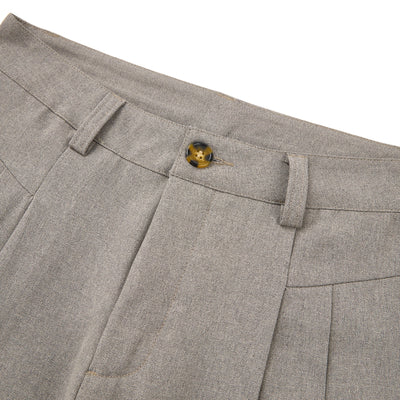 Double-Pleat Baggy Wide-Leg Trousers
