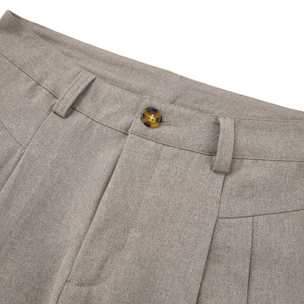 Double-Pleat Baggy Wide-Leg Trousers