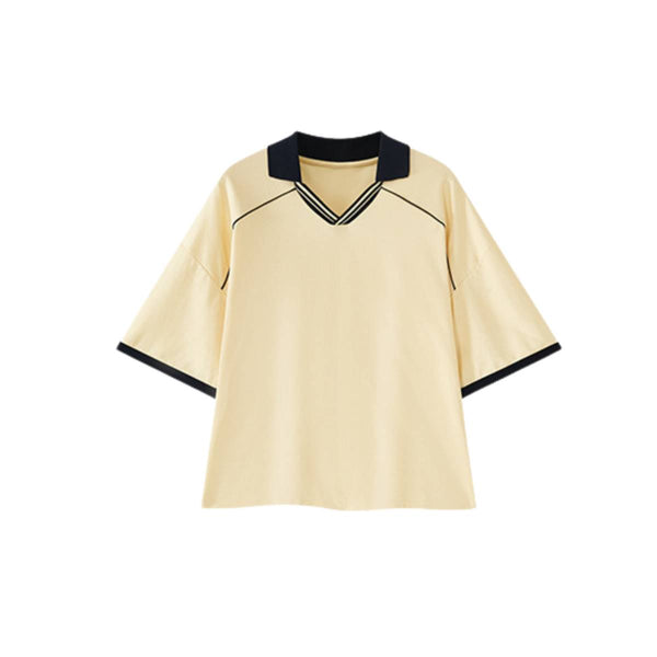 Lightweight Cooling Contrast Stitch Polo Shirt