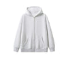 Stone Wash Zip-Front Fleece Hoodie