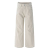 Vintage Washed High-Waist Relaxed Straight Wide-Leg Trousers