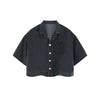 Washed Cotton Button Collar Tee 310G