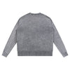 Vintage Snow Wash Relaxed Fit Cotton Knit Sweater