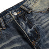 Vintage Washed Wide Leg Whiskered Jeans