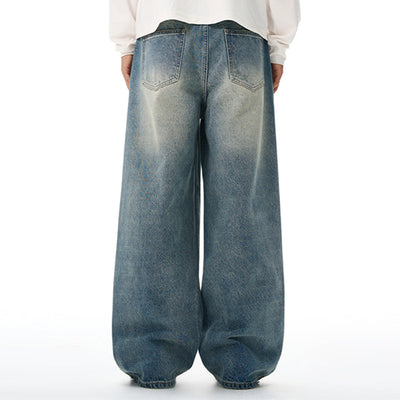 High Rise Wide Leg Vintage Light Wash Jeans