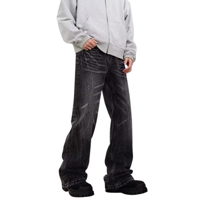 Vintage Whiskered Straight Leg Jeans
