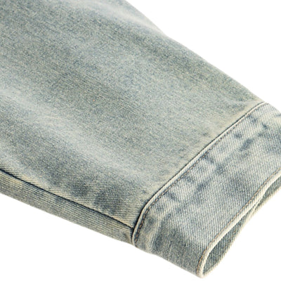 New Distressed Loose Stand Collar Denim Shirt Jacket