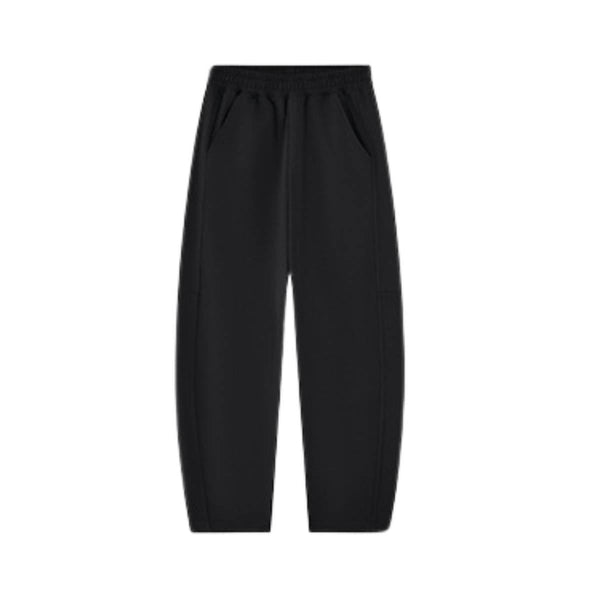 Boxy Curved Fit Elastic Waist Sweatpants
