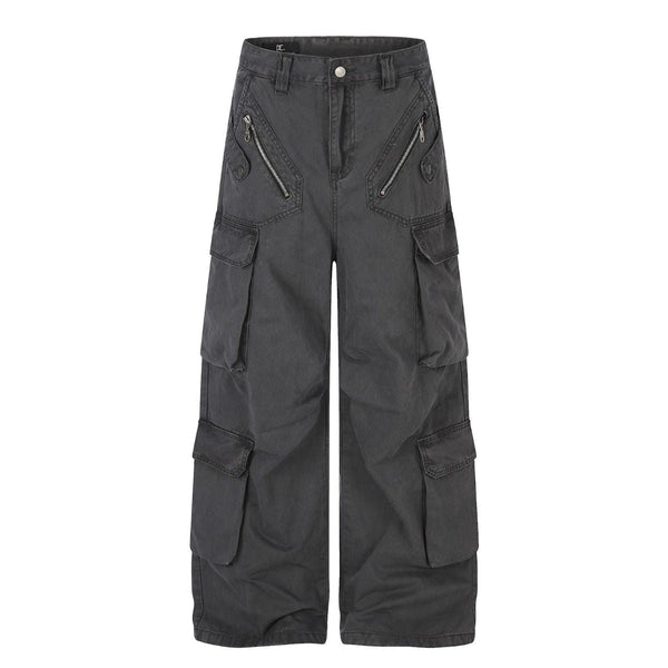 Vintage Multi-Pocket Wide Leg Cargo Pants