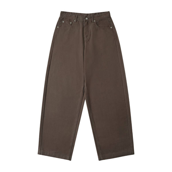 High Waist Structured Seam Relaxed Draped Wide Leg Pants