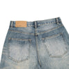 Wash Vintage Whiskered Fluid Flow Wide Leg Denim Jeans