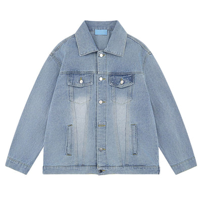Unisex Retro Street Washed Vintage Denim Jacket