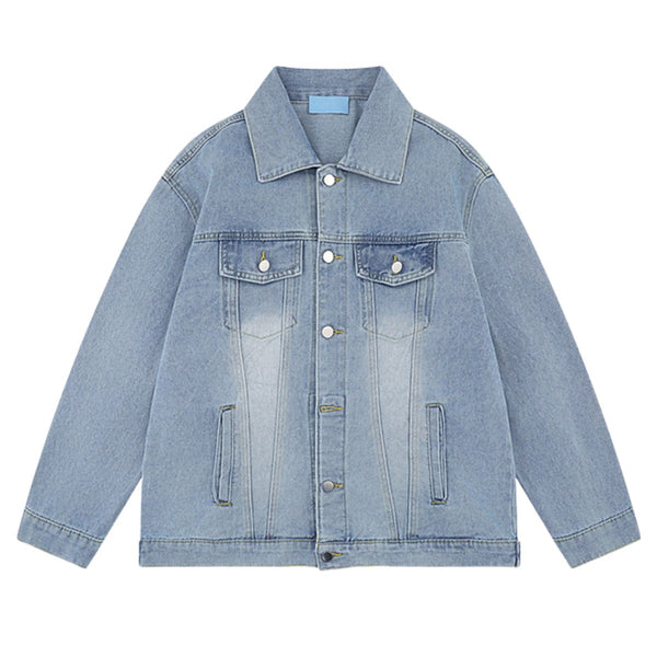 Unisex Retro Street Washed Vintage Denim Jacket