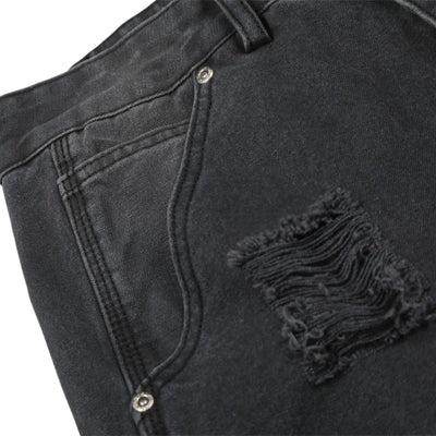 Men's Distressed Punk Cargo Pants – Loose Wide-Leg Streetwear