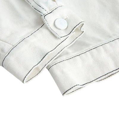 Hipster-style Tie-dye Vintage Loose Gradient-color Denim Jacket