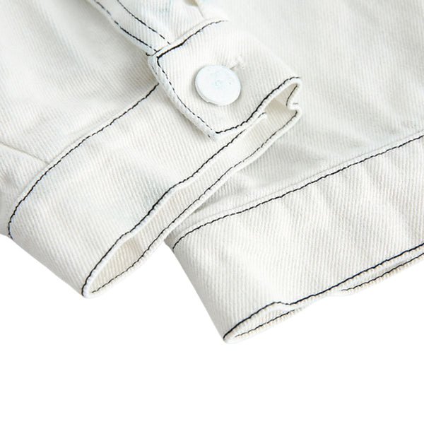 Hipster-style Tie-dye Vintage Loose Gradient-color Denim Jacket