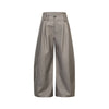 Vintage Curved Wide Leg Draped Trousers