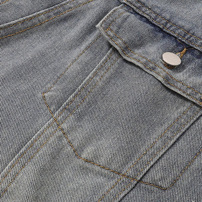 Relaxed Washed Faded Denim Jacket