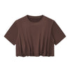Double-Layer Bubble-Hem Cropped Streetwear Tee