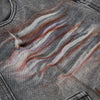 Men's Distressed Washed Denim Cargo Pants Wide Leg Paint Tie-Dye Unique