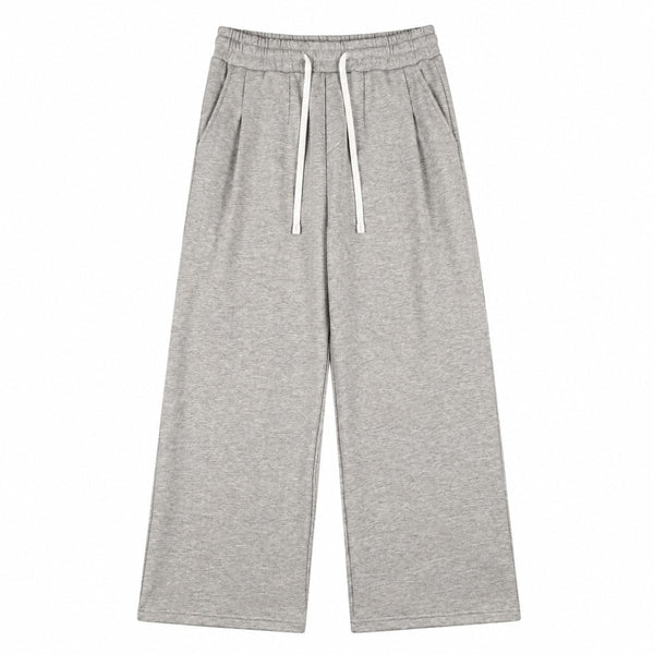 Quiet Luxury Old Money Style 320G Flower-Sand Straight-Leg Trousers