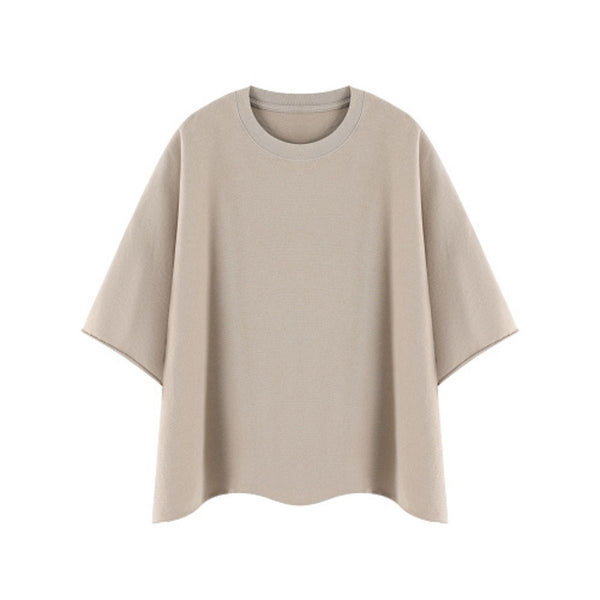 Washed Boxy Cropped Raglan Tee