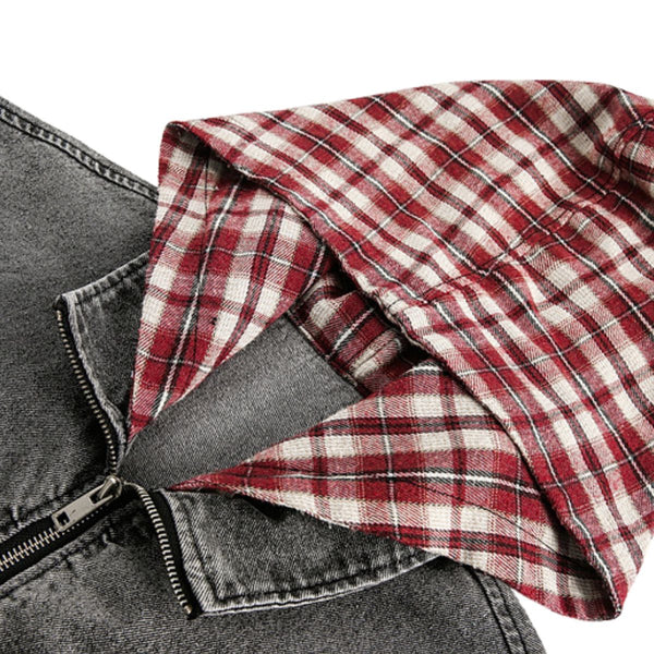 Niche Design American Street Vibe Washed Denim Jacket