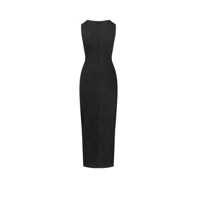 Sleeveless Washed Ribbed Maxi Dress