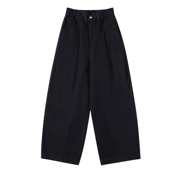 Relaxed Pleated Wide Leg Trousers