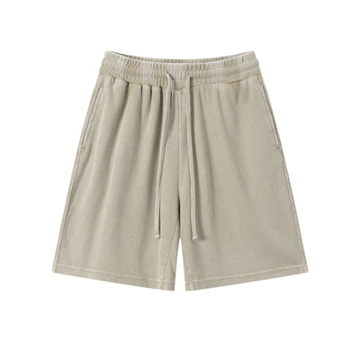 Men’s Vintage Wash Loose Fit Snowflake Waffle Shorts