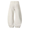 Deconstructed Washed Solid Pleated Panel Multi-Pocket Cargo Pants