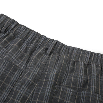 Plaid Multi-Pocket Cropped Cargo Shorts