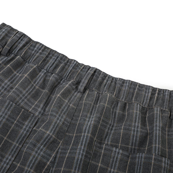 Plaid Multi-Pocket Cropped Cargo Shorts