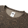Vintage Snake Texture Waffle Long-Sleeve T-Shirt