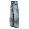 Vintage Slub Wash Curved Leg Denim Jeans