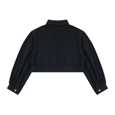 420G Vintage Cropped Slim Fit Denim Jacket