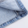 Button-Front Washed Strappy Denim Maxi Dress