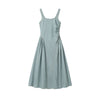 Vintage Washed Denim Slip Mididress