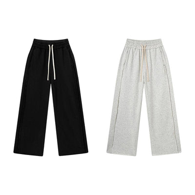 Relaxed Raw Hem Puddle Pants