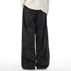 Charcoal Grey Wide-Leg Vintage Washed Jeans