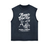 Never Give Up Sleeveless Graphic Tee-INNBLAC